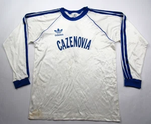 Vtg 1980s Game Worn Adidas Cazenovia College Trefoil USA Made Soccer Jersey NCAA - Picture 1 of 13