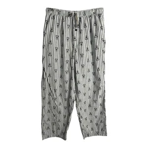 Psycho Bunny Men’s Pajama Lounge Pants Size XL All Over Print White Pinstripes - Picture 1 of 8