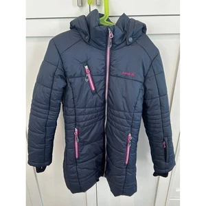 Kamik girls down 3/4 coat sz 8 hood - Picture 1 of 3