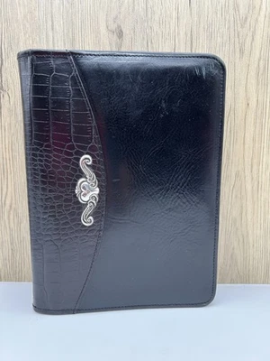Brighton Leather Zip Around Organizer Day Planner Black Binder - Image 1 of 4