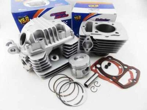 HONDA XLR125 97-03 Y&B CYLINDER KIT HEAD BARREL PISTON SET GASKETS - Bild 1 von 8