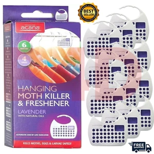 ACANA Moth Hanging Proofer Killer Repellent Freshener Fabric Lavender 4/8/12/16 - Picture 1 of 11