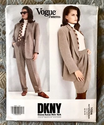 Vogue Am Design DKNY 1024 Pattern - Career Jacket Skirt  Pants Sz 12-14-16 UNCUT - Image 1 of 3