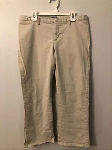 Ralph Lauren Polo Jeans Co Women Beige Cropped Khaki Pants Womens Size 8 - Picture 1 of 6