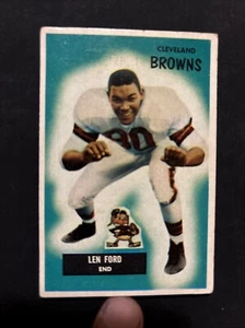 Tarjeta de novato Len Ford 1955 Bowman #14 - Imagen 1 de 6