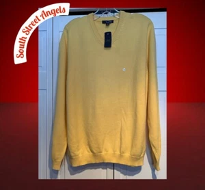 BROOKS BROTHERS ~ YELLOW ~ V-NECK CABLEKNIT SWEATER ~ BOYS SIZE XL ~ NWT - Picture 1 of 7