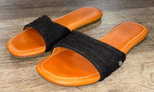 Ugg sandali donna taglia 6 jurupa slide nero marrone