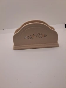 Pfaltzgraff Remembrance Napkin Holder Ceramic Pink White Flowers - Picture 1 of 4