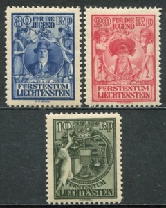 Liechtenstein Año 1932 Para la Infancia - 3 sellos */MH - Bild 1 von 2