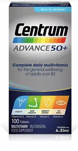 Centrum Advance 50 Plus Multivitamin Tablets, Pack of 100 Brand New Long Expiry - Picture 1 of 4