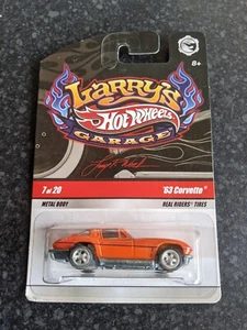 Hot Wheels N9051 2010 Larry's Garage 7/20 1963 Corvette Real Riders Orange - Picture 1 of 2