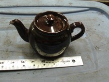 Vintage Sadler Black Brown Betty Style Glossy Tea Pot England 