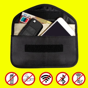 Faraday Key Pouch Bag Car Key Keyless Entry Fob Signal Guard Blocker LARGE NEW - Picture 1 of 7