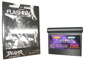 Flashback: The Quest For Identity Atari Jaguar Cartridge and Game Manual 1995 - Bild 1 von 14