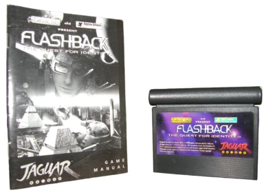 Flashback: The Quest For Identity Atari Jaguar Cartridge and Game Manual 1995 - Image 1 of 4