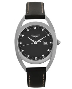 Longines Equestrian Collection L6.137.4.87.2 Date Diamonds 30MM Ladies Quartz - Picture 1 of 10