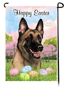 Easter Garden Flag - Belgian Malinois - Picture 1 of 1