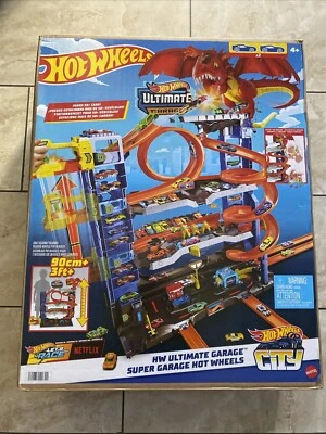 Hot Wheels City Ultimate Garage Playset with 2 Die-Cast Cars Storage 50 Cars NEW - Image 1 of 4