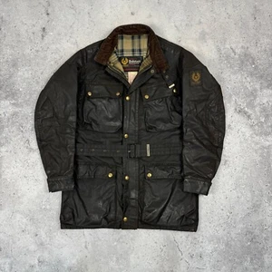 Vintage Belstaff 1980s Trailmaster Professional Green Waxed Cotton Jacket Size M - Picture 1 of 17