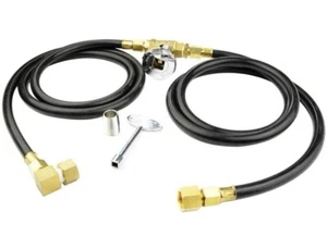 NEW Fire Pit Installation Kit with 1/2" Chrome Key Valve Propane Gas Connection - Picture 1 of 4