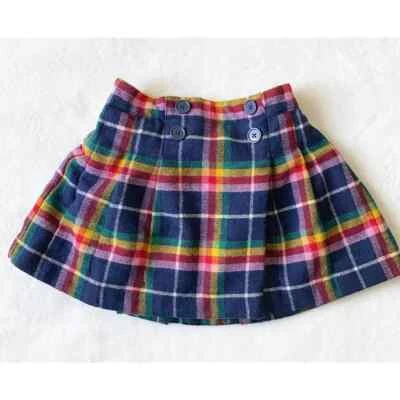 Mini Boden Plaid Rainbow Skirt 5/6Y - Imagem 1 de 4