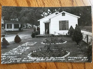 Colonial Cottages between Biloxi and Gulfport Miss US Hwy 90 RPPC Real Photo - Picture 1 of 2