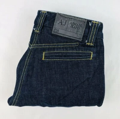 Pantalón de mezclilla AJ ARMANI JEANS 24x30 Dark Indigo 003 lavado hecho en Italia usado en excelente estado Foto 1 de 4