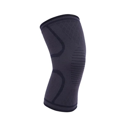 Manga de compresión de rodilla tejida soporte fitness levantamiento de pesas alivio del dolor Foto 1 de 4