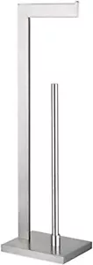 Toilet Paper Holder Free Standing with Reserve, Lavatory Tissue Roll Holder - Picture 1 of 7