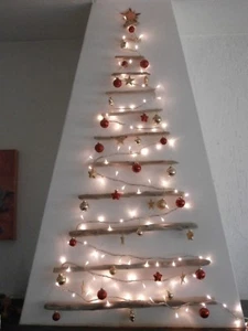 albero di natale 1,63 m da parete legno di mare appendere deco muro sostenibile - Foto 1 di 4
