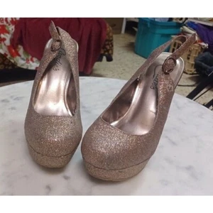Candies 5" Slingback-Heels glitzernd gold 6 Medium - Bild 1 von 7