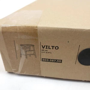 Ikea VILTO Storage Stool Wood Solid Black 17 3/4" New 803.587.50 - Picture 1 of 2