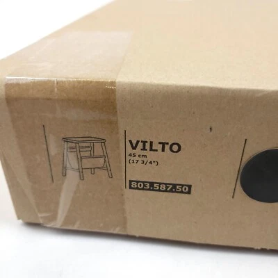 Ikea VILTO Storage Stool Wood Solid Black 17 3/4" New 803.587.50 - Image 1 of 2