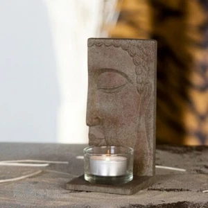 Teelichthalter Buddha Deko Feng Shui Tischdekoration Windlicht Geschenk - Bild 1 von 2