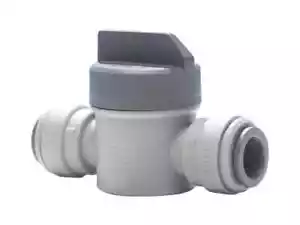John Guest grau Acetal 3/8" Außendurchmesser Rohr Steckabsperrung, kurze Griffversion - Bild 1 von 2