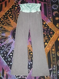 Girls Large Nike Gray And Teal Loose Bottom Sweatpants Elastic Stretchy Waist - Picture 1 of 7