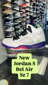 NIKE AIR JORDAN 5 RETRO OG TAGLIA 7 BEL AIR AUTENTICA DB3335 100 RARA PRINCIPE FRESCO - Foto 1 di 5