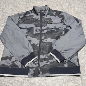INC International Concepts men's XL Light & Dark Gray Camo Jacket FULLZIPPER - Picture 1 of 9