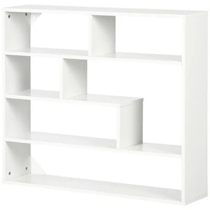 HOMCOM Libreria Moderna a Parete a 4 Livelli in Legno, 94x19.5x80cm, Bianco - Foto 1 di 10