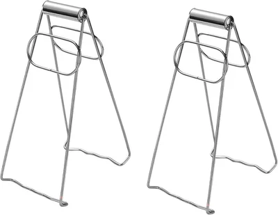 Paquete de 2 pinzas de cocina para platos y cuencos antiescaldaduras de acero inoxidable de 9,4" Foto 1 de 4