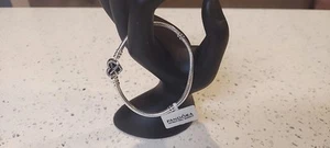 PANDORA~7.5" Sparkling Infinity Heart Family Snake Chain Bracelet #592645C01~NWT - Picture 1 of 15