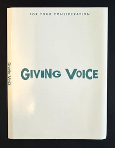 RARE Giving Voice 2020 Documentary FYC Blu-ray Awards Screener Netflix Promo HTF - Picture 1 of 7
