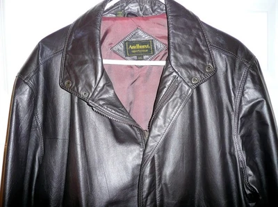 Chaqueta de cuero negra vintage Andhurst Sportswear talla 42 grande - ¡Muy bonita! Foto 1 de 4