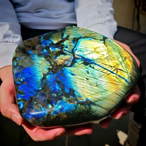 10.23LB TOP Natural labradorite quartz crystal decoration spectrolite healing - Picture 1 of 7