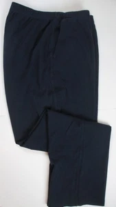 LANDS END Radiant Navy Sport Cotton Knit Elastic Waist Pants Womens 2X  20W-22W - Picture 1 of 4