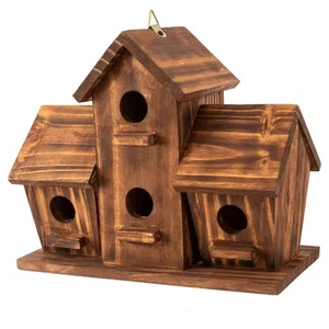 Bird Houses for Outside, Outdoor 4 Hole Bird House Room for 4 Bird Families B... - Picture 1 of 9