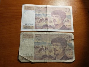 Frankreich 20 Francs 1987 alte alte französische Banknoten Claude Debussy Bill Vingt - Bild 1 von 2