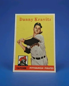 Tarjeta de béisbol Topps 1958 Pittsburgh Pirates Danny Kravitz C de colección #444 sin pliegues - Imagen 1 de 2