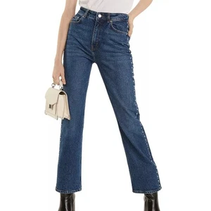 The Kooples Katy Blue Earth Dot Silver Studded Straight Leg Denim Jeans Gr. 28 - Bild 1 von 12