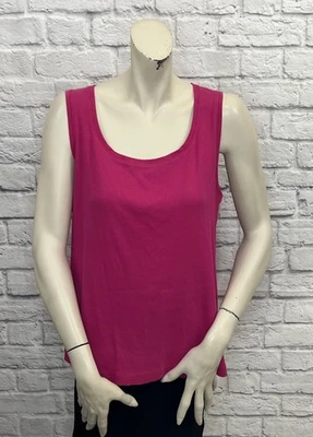 CHICO’S WOMEN'S PINK SLEEVELESS TRUE COLOR TEE TOP SIZE 3 (XL) - Image 1 of 4